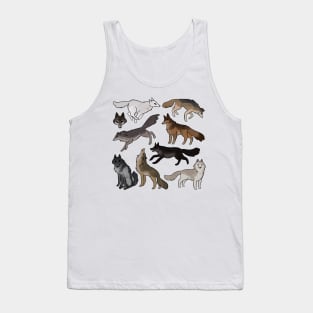 Cute wolves illustration Tank Top